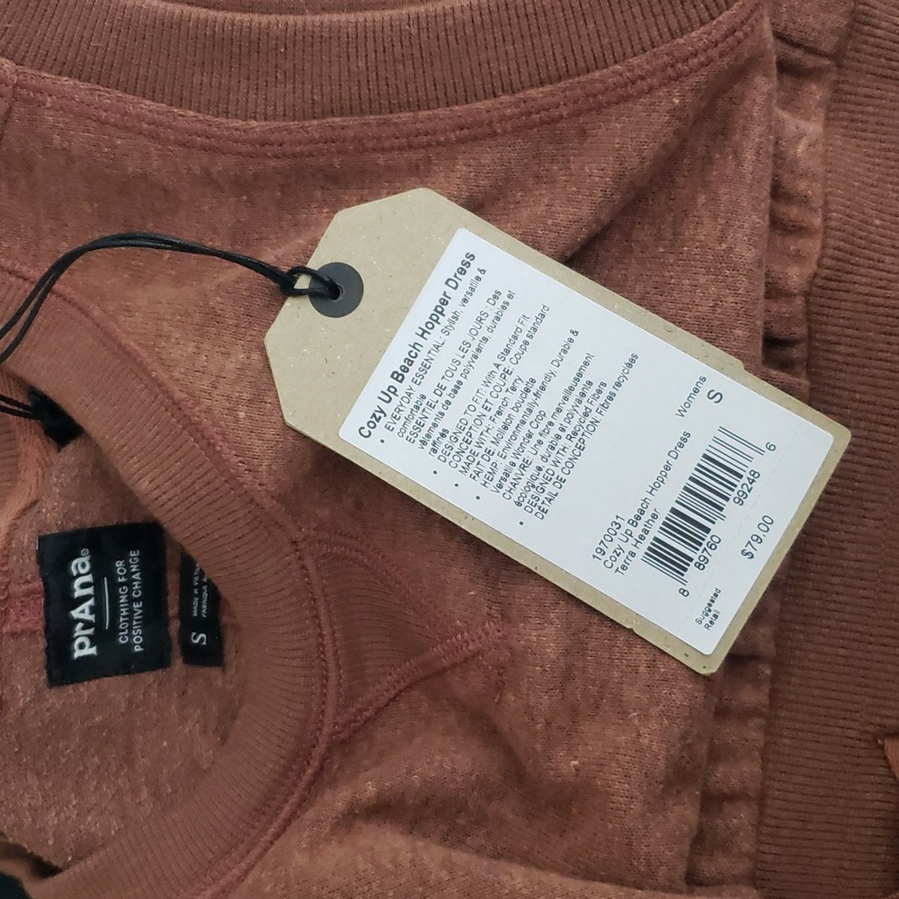 NWT Prana Brown Cozy Up Beach Hopper Dress - Picture 8 of 12